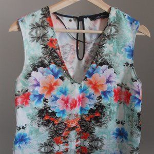 ZARA kaleidoscope print sleeveless top
